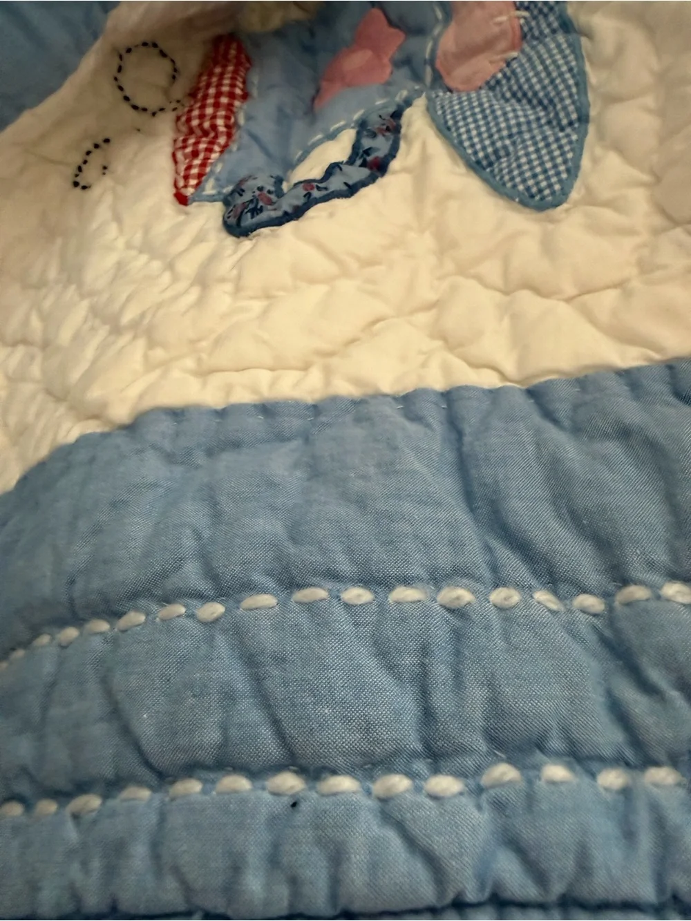 Pottery Barn Kids Pink and Blue Tea Cup & Teapot Quilt - Picture 7 of 9